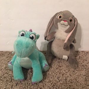 Disney Blue Ribbon bunny and Crackle the Dragon